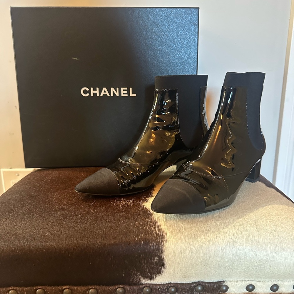 Chanel Black Ankle Boots for Women